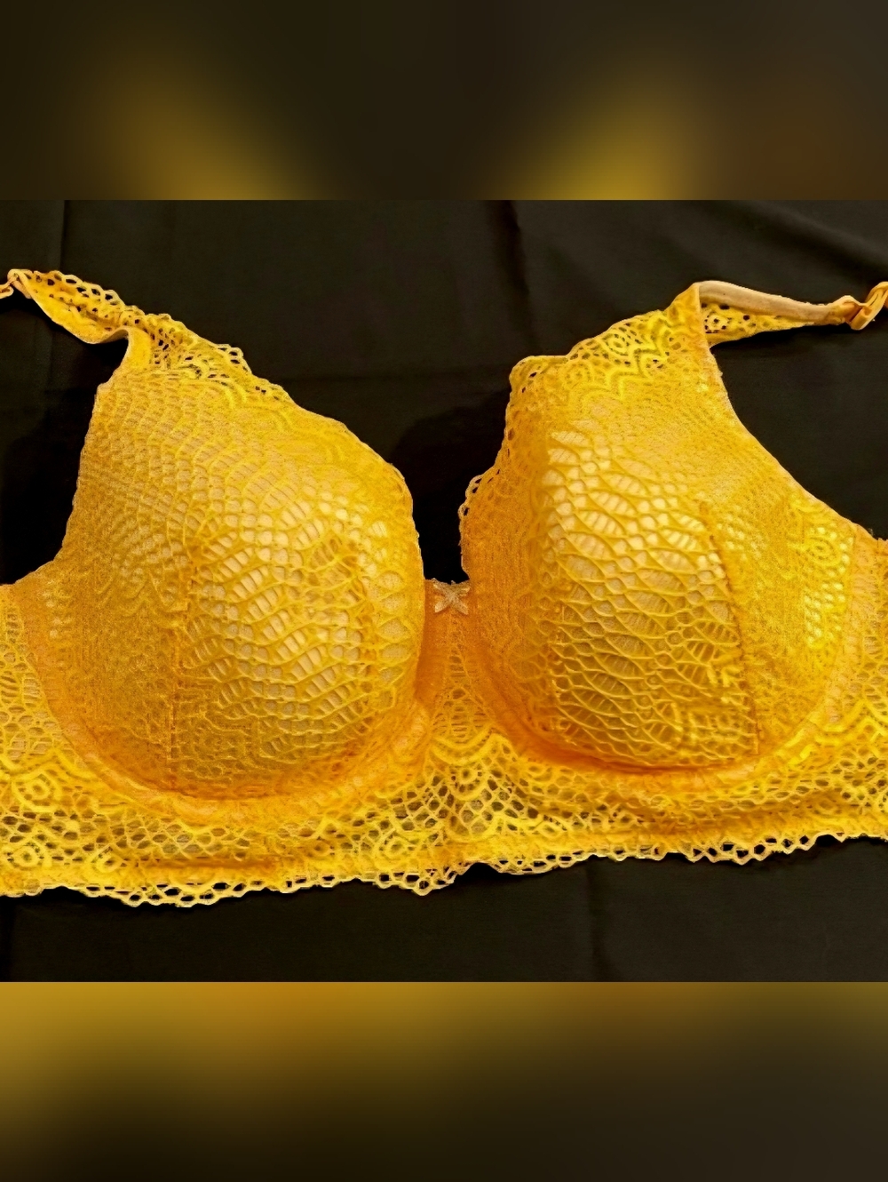 Cacique Women's Size 44DDD Yellow Lace Sexy Everyday Solution Underwire Bra NWT